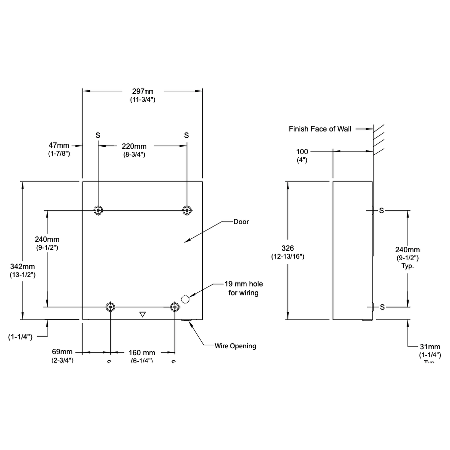B-7179 Surface-Mounted Automatic Hand Dryer - Handle Design