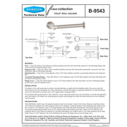 Bobrick B-9543 Fino Toilet Roll Holder Single
