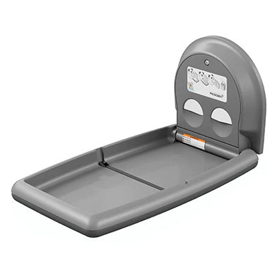 Koala Kare KB301-01SS Grey with Stainless Steel Veneer Vertical Baby Changing Station, Surface-Mounted