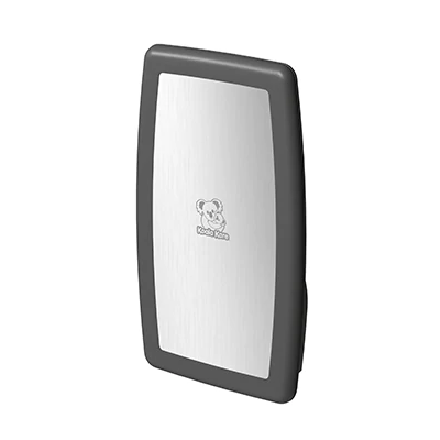 Koala Kare KB301-01SS Grey with Stainless Steel Veneer Vertical Baby Changing Station, Surface-Mounted
