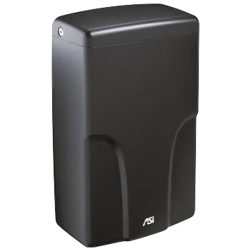 ASI 0196-2-41 TURBO-Pro - Automatic High Speed Hand Dryer (208-220V) HEPA Filter, Matte Black, Surface Mounted ADA