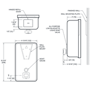 ASI 0347-41 Soap Dispenser - Liquid, Vertical Valve - Matte Black - 40 oz. - Surface Mounted