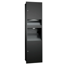 ASI 64672-41PC 3 in 1 TOWEL DISPENSER WASTE RECEPTACLE WITH PROVISION FOR DRYER-MATTE BLACK POWDER COATED