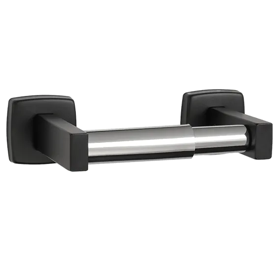 ASI 7305-41, Toilet Tissue Holder, Single, Matte Black Stainless Steel, Surface Mounted