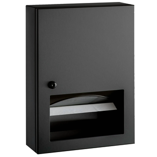 Bobrick B-359039.MBLK Matte Black Towel Dispenser, Surface Mounted