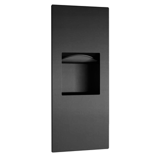 Bobrick B-36903.MBLK Matte Black Paper Towel Disp/Waste Receptacle