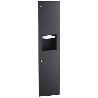 Bobrick B-3803.MBLK Matte Black Towel Dispenser and Open Waste