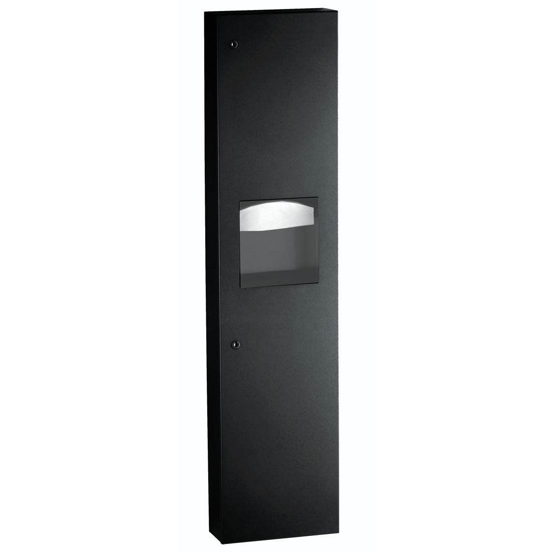 Bobrick 380349.MBLK Matte Black Towel And Waste-Surface Mounted, 3.8-gallon
