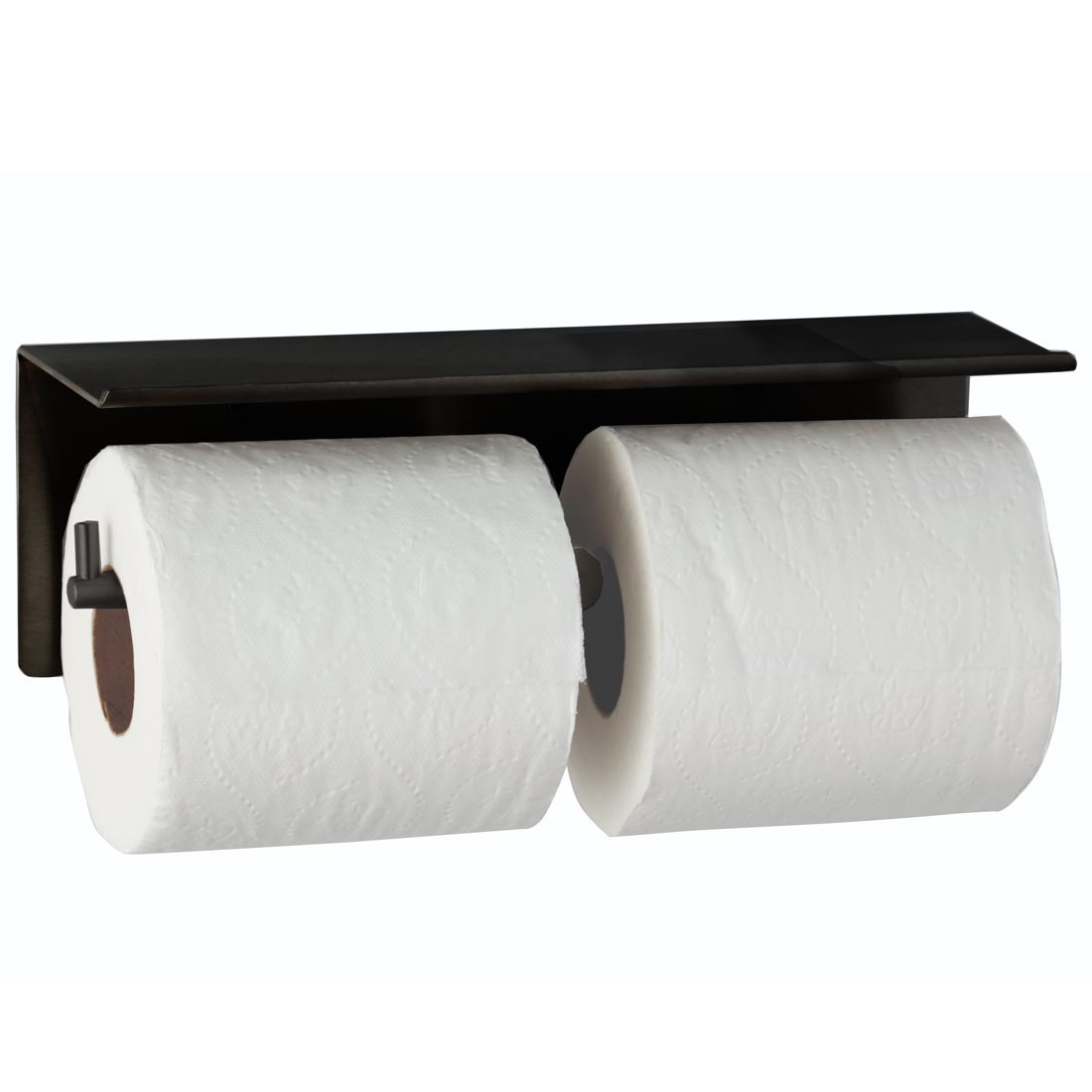 ASI 7305-2-41 Matte Black - Toilet Tissue Holder - Double - Powder Coated Stainless - Surface Mounted
