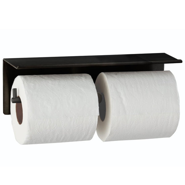 Spring Loaded Toilet Roll Holder (Matte Black)