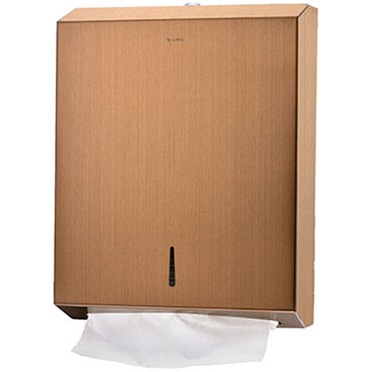 Alpine C-Fold/Multifold Paper Towel Dispenser, Stainless Steel Brushed Copper - ALP480-COP