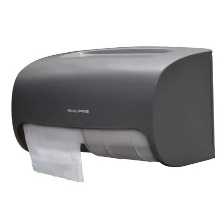 Alpine Side-by-Side Double Roll Toilet Tissue Dispenser, Gray - ALP452-GRY