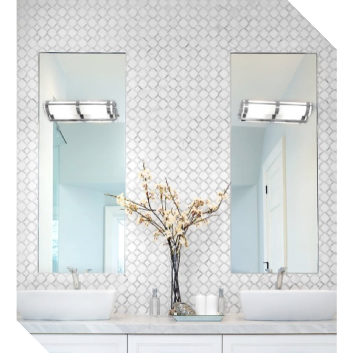 Meek Mirrors 3" Contemporary Wide Face SS Framed Mirror 18" X 36" - M1260-3 1836