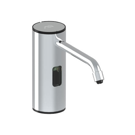 ASI 0334-B Auto, Liquid Soap / Gel Hand Sanitizer Dispenser (Batt./AC) Bright Stainless, 50.7 oz., Vanity Mount