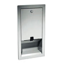 ASI 9016 Baby Changing Station - Bed Liner Dispenser - Stainless Steel - Recessed