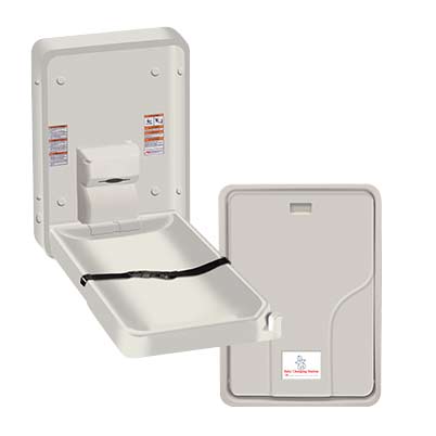 ASI 9015 Baby Changing Station - Vertical - Plastic - Surface Mounted