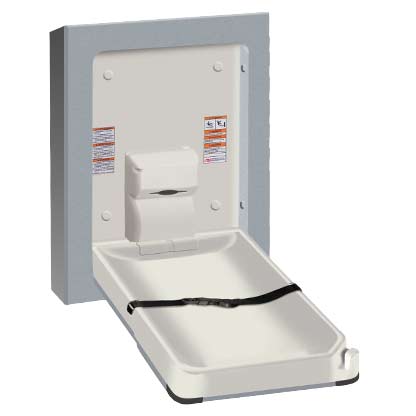 ASI 9017-9 Baby Changing Station - Vertical - Stainless Steel - Surface Mounted