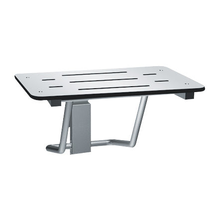 ASI 8203-33 Folding Shower Seat - Rectangular, ADA - Solid Phenolic, White - 33"W