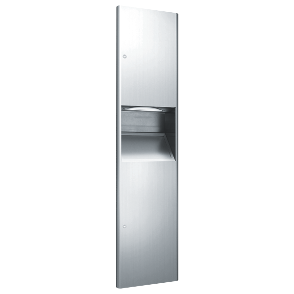ASI 94676 Profile - Paper Towel Dispenser & Waste Receptacle - Multi, C-Fold - 8 gal. - Recessed