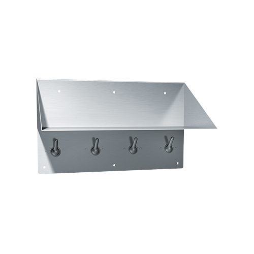 ASI 128-1 Security Bookshelf & Clothes Hook - Front Mount - Surface Mounted