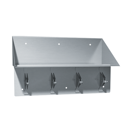 ASI 137 Security Bookshelf & Clothes Hook - Front Mount - Surface Mounted