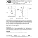 ASI 123 Security Clothes Hook - Front Mount - Surface Mounted