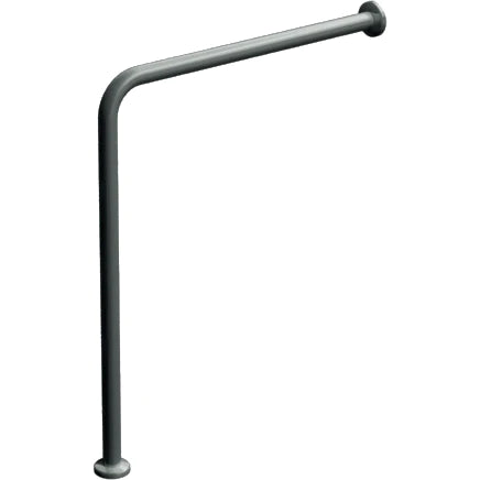 ASI 3515-25 Exposed Flange (1-1/2" O.D) Smooth - Wall to Floor Grab Bar w/ Toilet Tissue Holder
