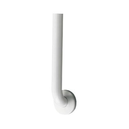 ASI 3801-24AW Snap Flange (1-1/2" O.D) White Antimicrobial Powder Coated Finish - Straight Grab Bar, 24"