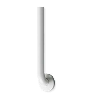 ASI 3801-18W Snap Flange (1-1/2" O.D) White Powder Coated Finish - Straight Grab Bar, 18"