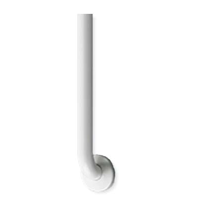 ASI 3701-24W Snap Flange (1-1/4" O.D) White Powder Coated Finish - Straight Grab Bar, 24"