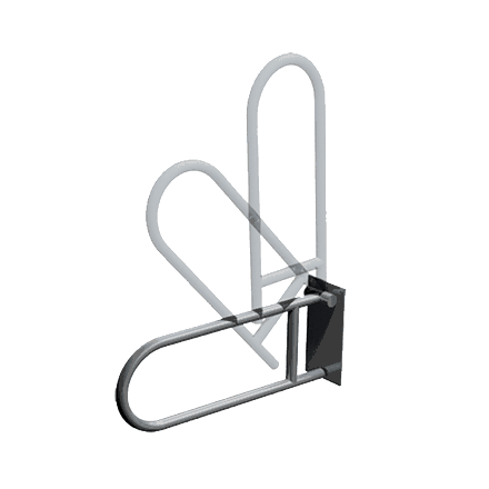 ASI 3414 Swing Up Grab Bar (1-1/4" O.D) - Smooth - Surface Mounted
