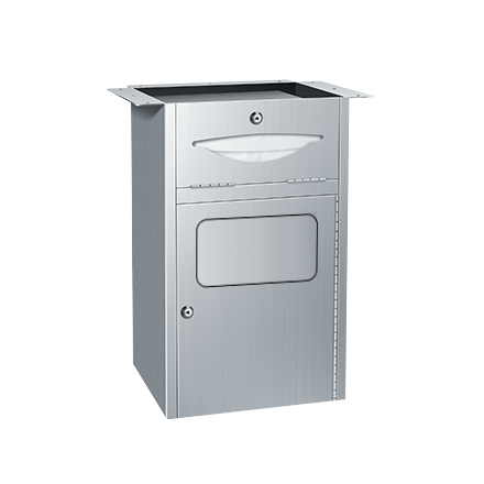 ASI 4004 Traditional - Under Vanity Paper Towel Disp. & Waste Receptacle - Multi, C-Fold - 10 gal.