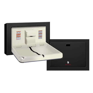 ASI 9018-9-41 Baby Changing Station, Horizontal - Stainless Steel, Surface Mounted, Matte Black
