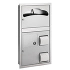 Bradley 5912-1169 Commercial Toilet Paper/Seat Cover Dispenser, Surface-Mounted, Stainless Steel - TotalRestroom.com