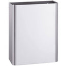 Bradley 3565-00 Commercial Restroom Waste Receptacle, 12 Gallon, Surface-Mounted, 18" W x 23" H, 6-3/4" D, Stainless Steel - TotalRestroom.com
