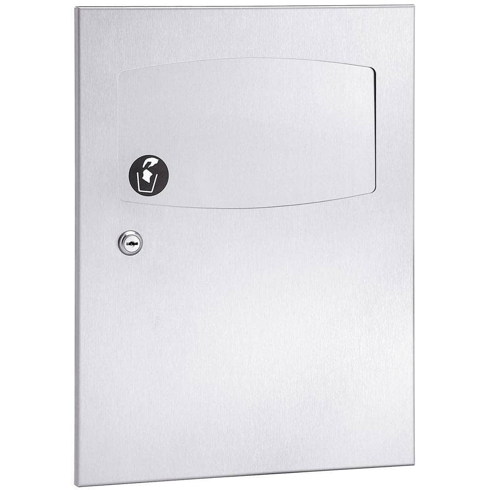 Bradley 4737 Commercial Restroom Sanitary Napkin Disposal, Recessed-Mounted, Stainless Steel - TotalRestroom.com