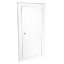 Oval CRLRST-010700 Recess Mounted, Ligature Resistant, Powder Coated Steel (White), Solid Door