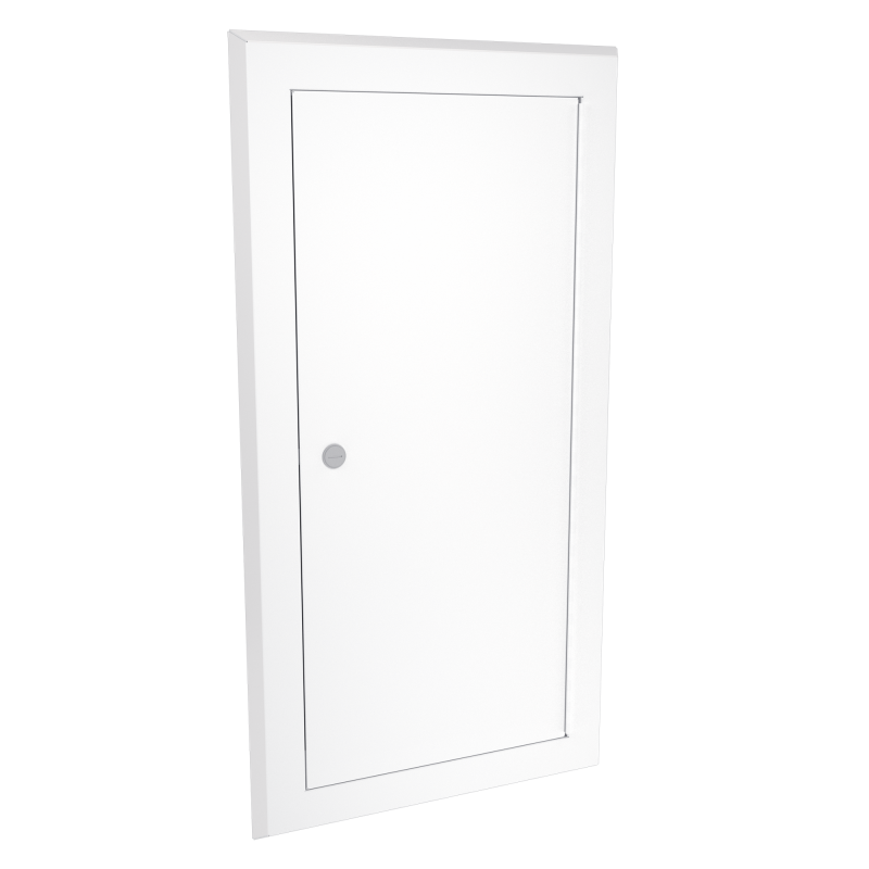 Oval CRLRST-010700 Recess Mounted, Ligature Resistant, Powder Coated Steel (White), Solid Door