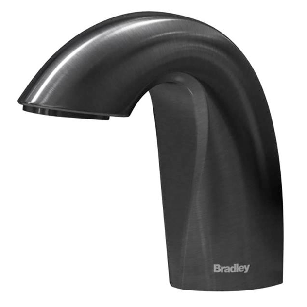 Bradley - 6-3100-RLM-BB - Touchless Counter Mounted Sensor Soap Dispenser, Brushed Black Stainless, Crestt Series
