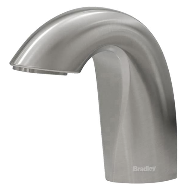 Bradley (6-3100) RFT-BS Touchless Counter Mounted Sensor Soap Dispenser, Brushed Stainless, Crestt Series