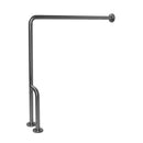 Ponte Giulio SS 90° Wall to Floor Grab Bar, 30"x33", 1 1/4",  Right Outrigger, Satin - G55JCR38N1
