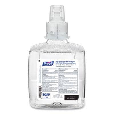 FOOD PROCESSING HEALTHY SOAP 0.5% PCMX ANTIMICROBIAL E2 FOAM HANDWASH, FOR CS6 DISPENSERS, FRAGRANCE-FREE, 1,200 ML, 2/CARTON-GOJ658202CT