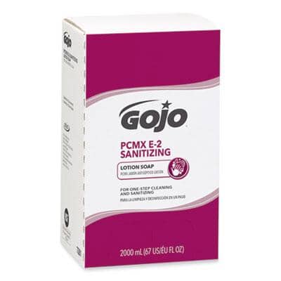 E2 SANITIZING LOTION SOAP WITH PCMX, FRAGRANCE-FREE, 2,000 ML REFILL BAG-IN-BOX, 4/CARTON-GOJ728104CT