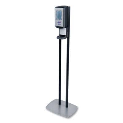 CS6 HAND SANITIZER FLOOR STAND WITH DISPENSER, 1,200 ML, 13.5 X 5 X 28.5, GRAPHITE/SILVER-GOJ7416DS