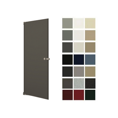 Hadrian (Metal) Partition Door (24" x 58") Powder Coated Metal, Includes 601000 Chrome In-Swing Hardware Kit - 510024