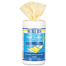 SCRUBS Hand Sanitizer Wipes, Antimicrobial & Antibacterial, 6 x 8, 120 Wipes/Canister, 6/Carton - DYM92991 - TotalRestroom.com