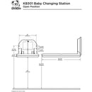 Koala Kare KB301-01 Grey Vertical Baby Changing Station, Surface-Mounted