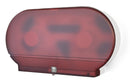 Palmer Fixture Twin 9" Jumbo Tissue Dispenser Red Translucent, RD002726