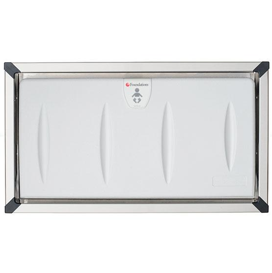 Foundations Horizontal Recessed with Stainless Flange, Stainless/Light Gray - 5240259
