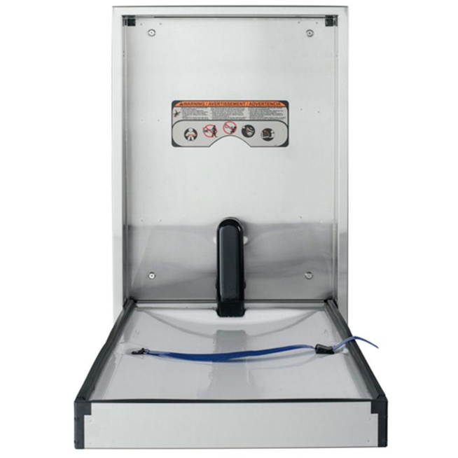 Foundations Recessed Full Stainless Steel Changing Station - Vertical Mount, Stainless Steel - 100SSV-R